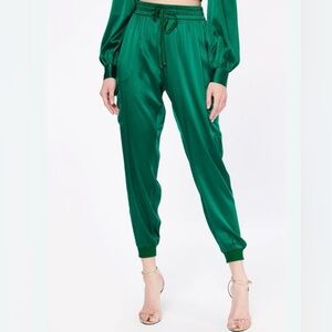 Cami NYC Emerald Satin Joggers